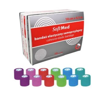 Opaska kohezyjna 10cm*4,5m 12szt SOLID II zestaw